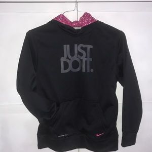 Girls Black Nike “Just Do It” Hoodie